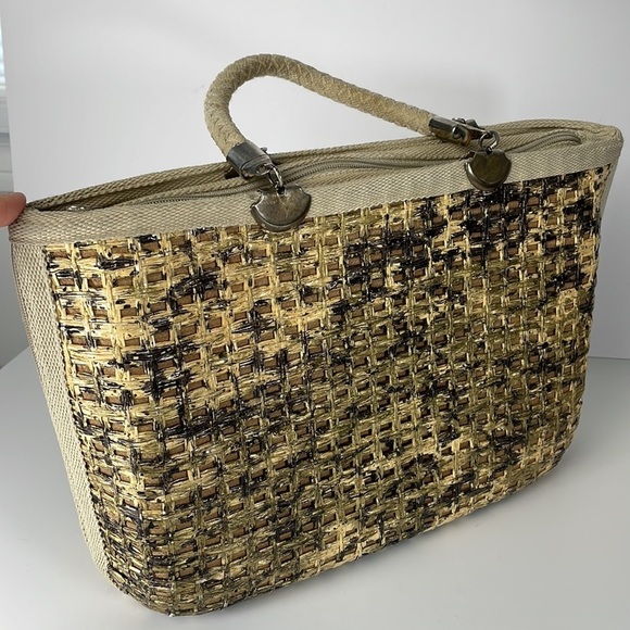 ITALY Made Woven Vintage Purse - Picture 3 of 11